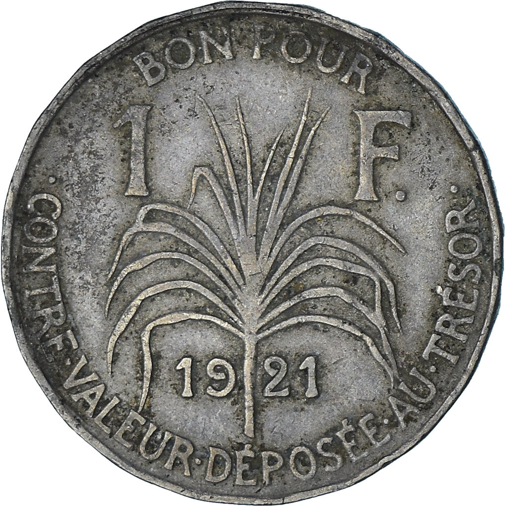 Moneta, Guadalupe, Franc, 1921, MB+, Rame-nichel, KM:46