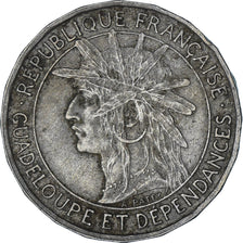 Munten, Guadeloupe, Franc, 1921, FR+, Cupro-nikkel, KM:46