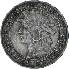Coin, Guadeloupe, Franc, 1921, VF(30-35), Copper-nickel, KM:46