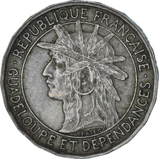 Moneta, Guadalupe, Franc, 1921, MB+, Rame-nichel, KM:46