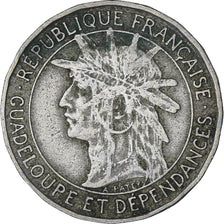 Moneta, Guadalupe, Franc, 1921, BB, Rame-nichel, KM:46