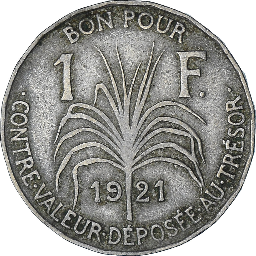 Moneta, Guadalupe, Franc, 1921, BB, Rame-nichel, KM:46