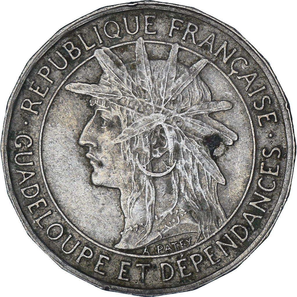 Moneta, Guadalupe, Franc, 1921, BB, Rame-nichel, KM:46