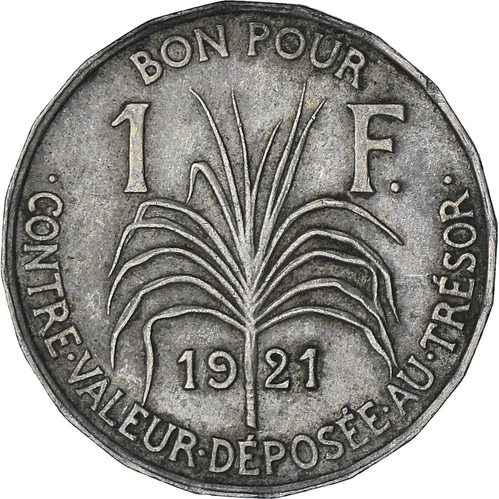 Moneta, Guadalupe, Franc, 1921, BB, Rame-nichel, KM:46