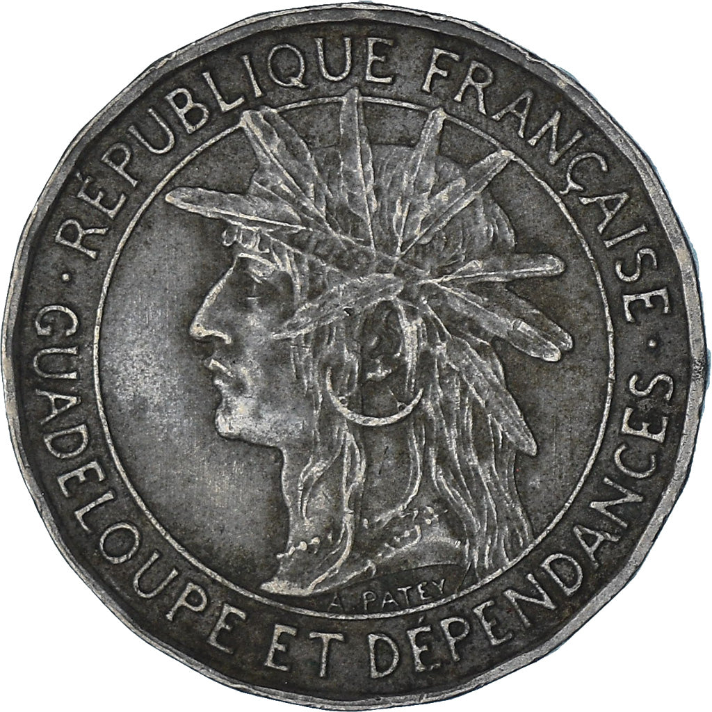 Moneta, Guadalupe, Franc, 1921, BB, Rame-nichel, KM:46