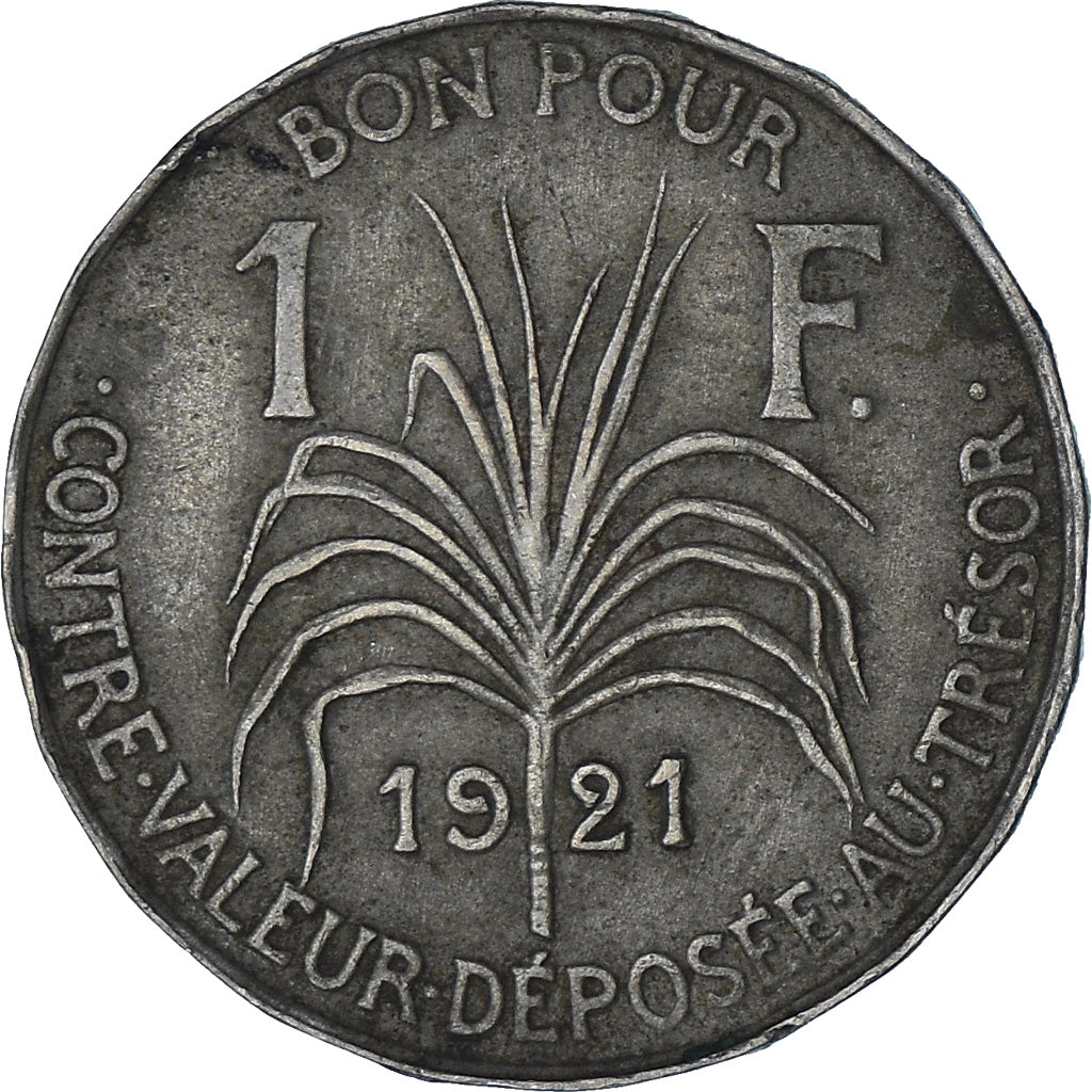 Moneta, Guadalupe, Franc, 1921, BB, Rame-nichel, KM:46