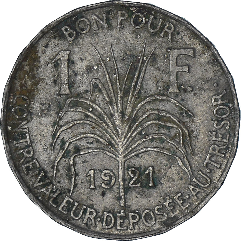 Münze, Guadeloupe, Franc, 1921, SS, Kupfer-Nickel, KM:46