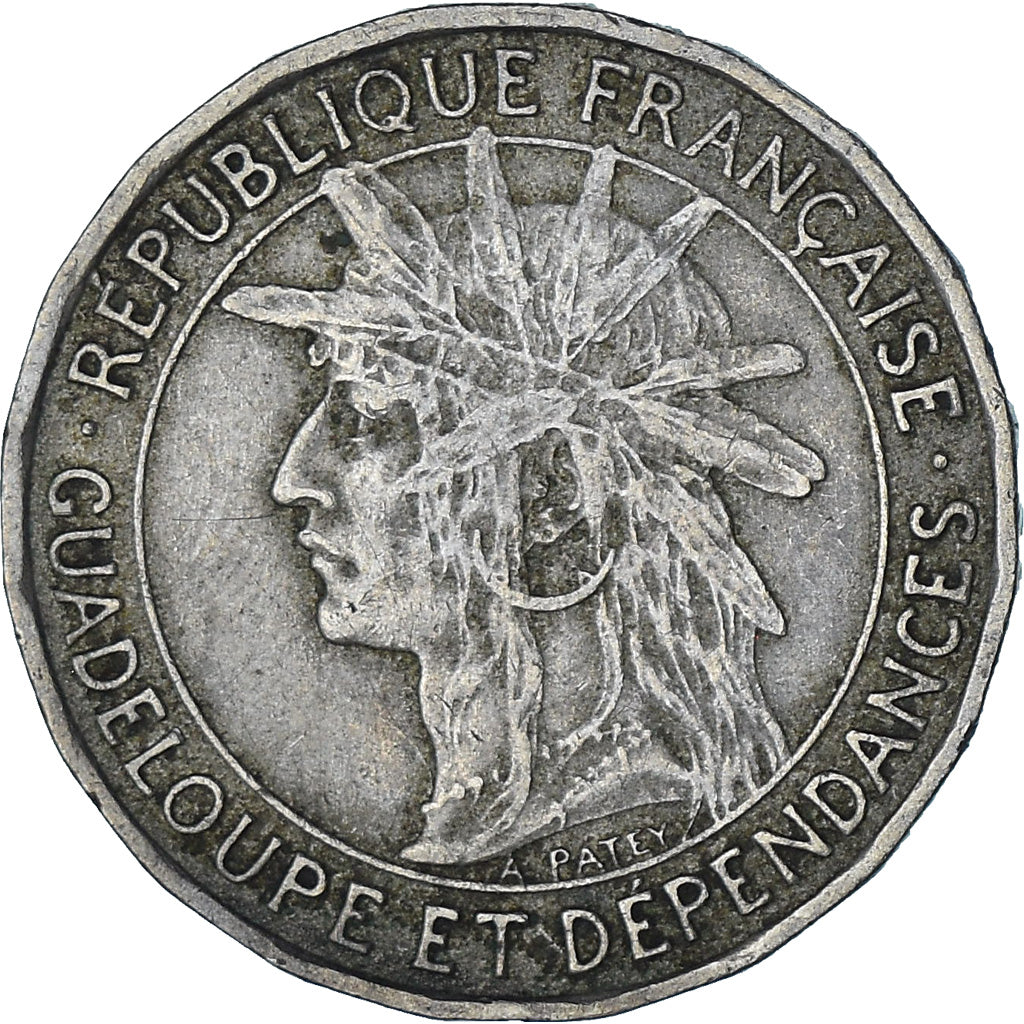 Moneta, Guadalupe, Franc, 1921, BB, Rame-nichel, KM:46