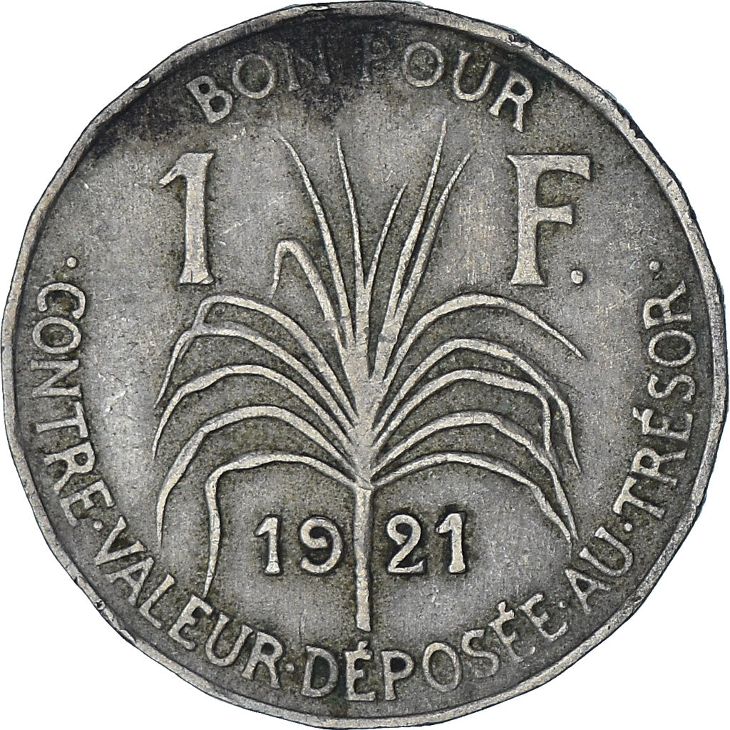 Moneta, Guadalupe, Franc, 1921, BB, Rame-nichel, KM:46