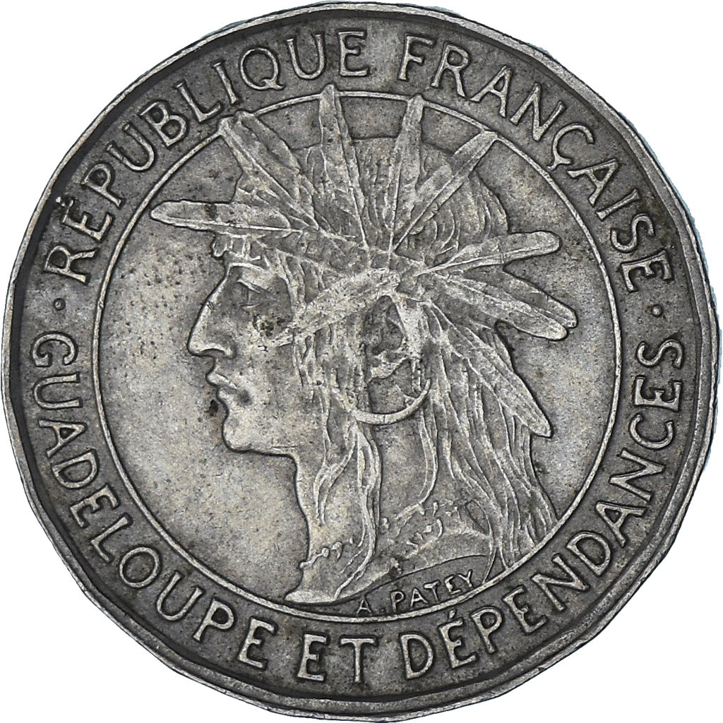 Münze, Guadeloupe, Franc, 1921, SS, Kupfer-Nickel, KM:46