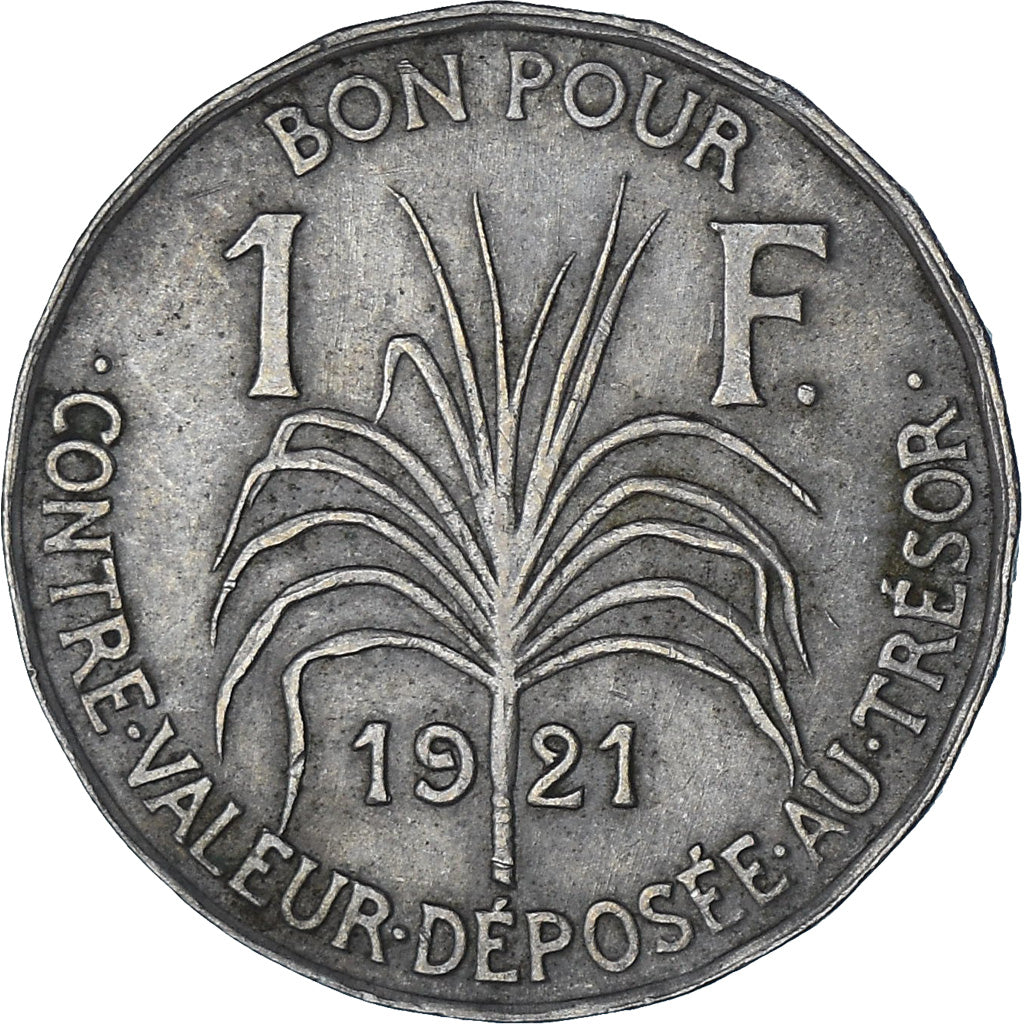 Münze, Guadeloupe, Franc, 1921, SS, Kupfer-Nickel, KM:46