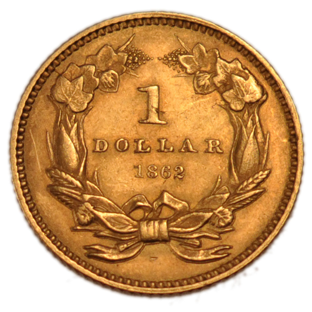 United States, Indian Head - Type 3, 1 Dollar, 1862, Philadelphia, KM #86,...