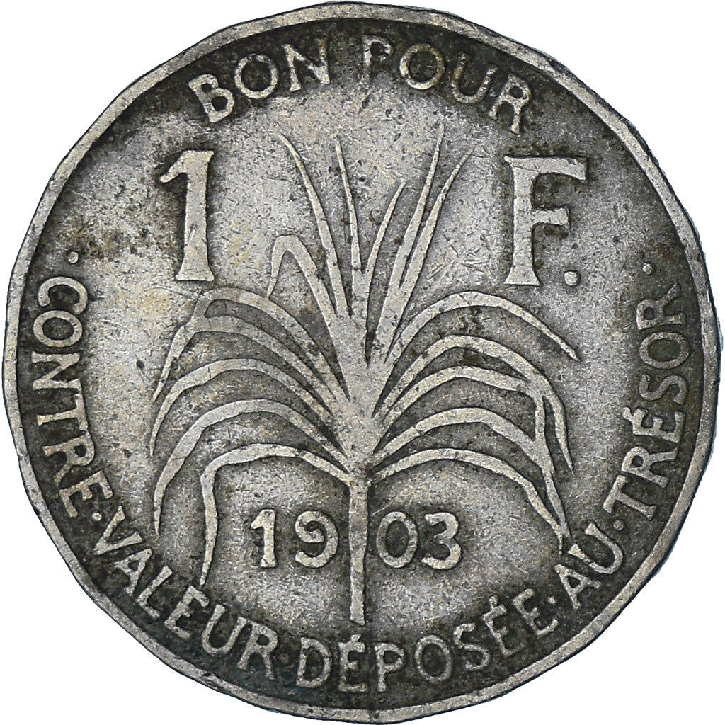 Coin, Guadeloupe, Franc, 1903, VF(30-35), Copper-nickel, KM:46