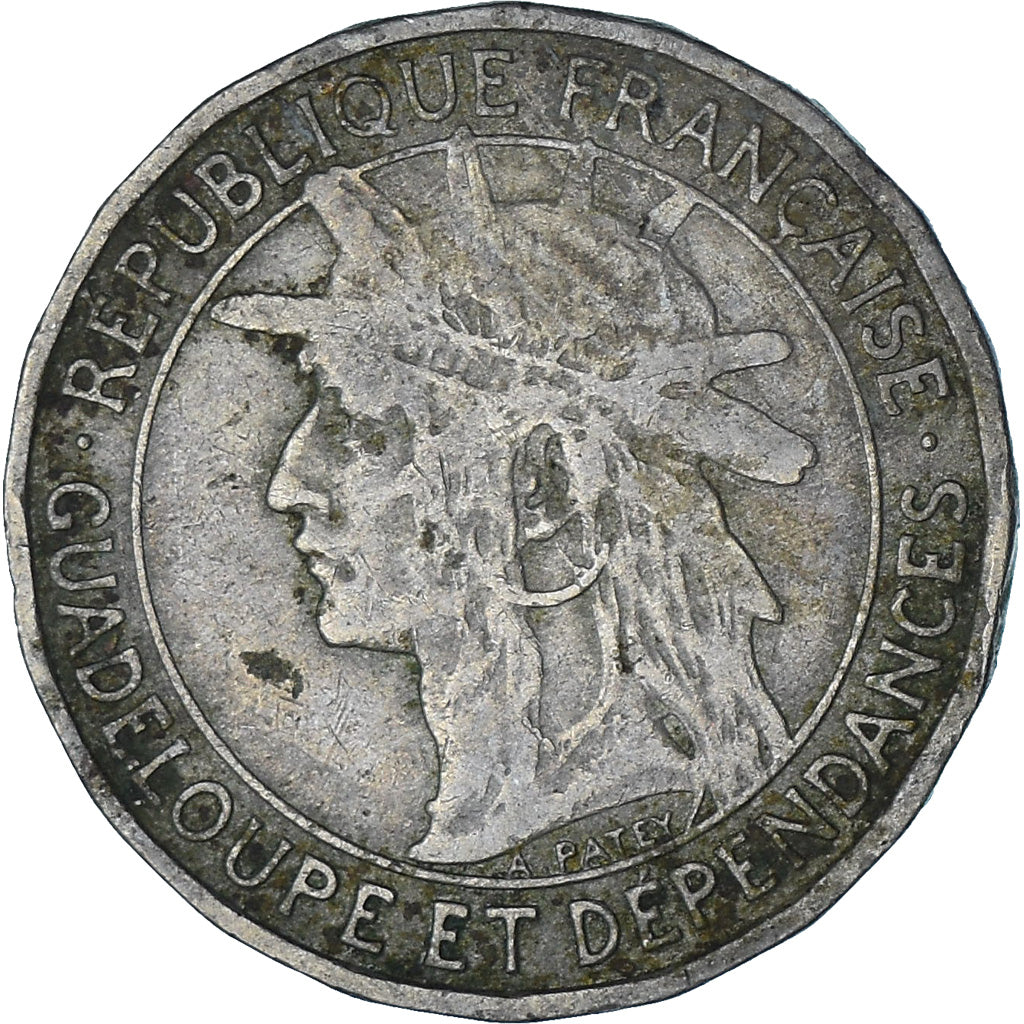 Moneta, Guadalupe, Franc, 1903, MB+, Rame-nichel, KM:46