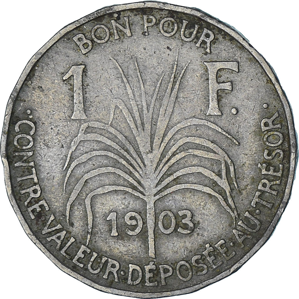 Moneta, Guadalupe, Franc, 1903, MB+, Rame-nichel, KM:46