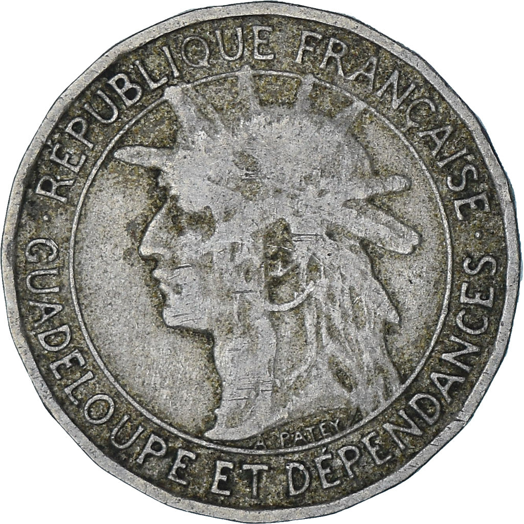 Münze, Guadeloupe, Franc, 1903, S+, Kupfer-Nickel, KM:46