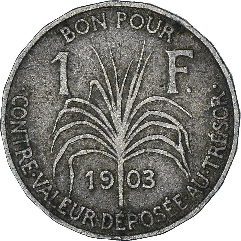 Münze, Guadeloupe, Franc, 1903, S+, Kupfer-Nickel, KM:46
