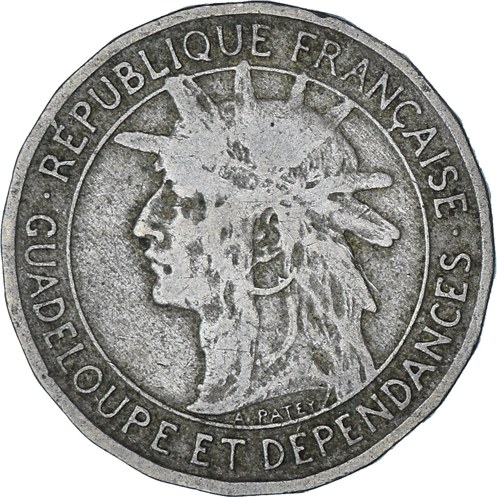 Moneta, Guadalupe, Franc, 1903, MB+, Rame-nichel, KM:46