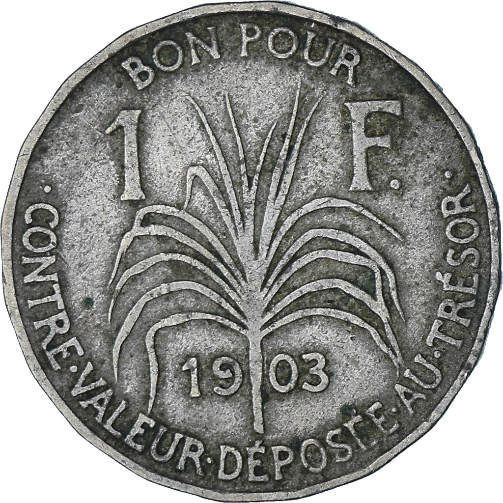 Moneta, Guadalupe, Franc, 1903, MB+, Rame-nichel, KM:46
