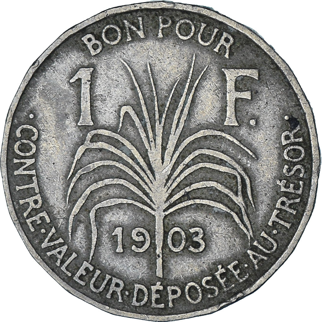 Moneta, Guadalupe, Franc, 1903, BB, Rame-nichel, KM:46