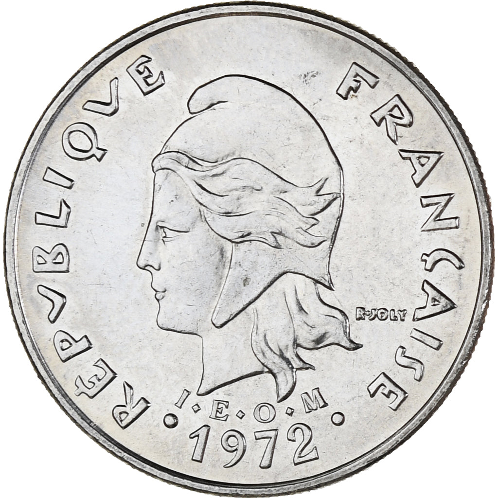 Moneta, Nuova Caledonia, 20 Francs, 1972, Paris, SPL-, Nichel, KM:12