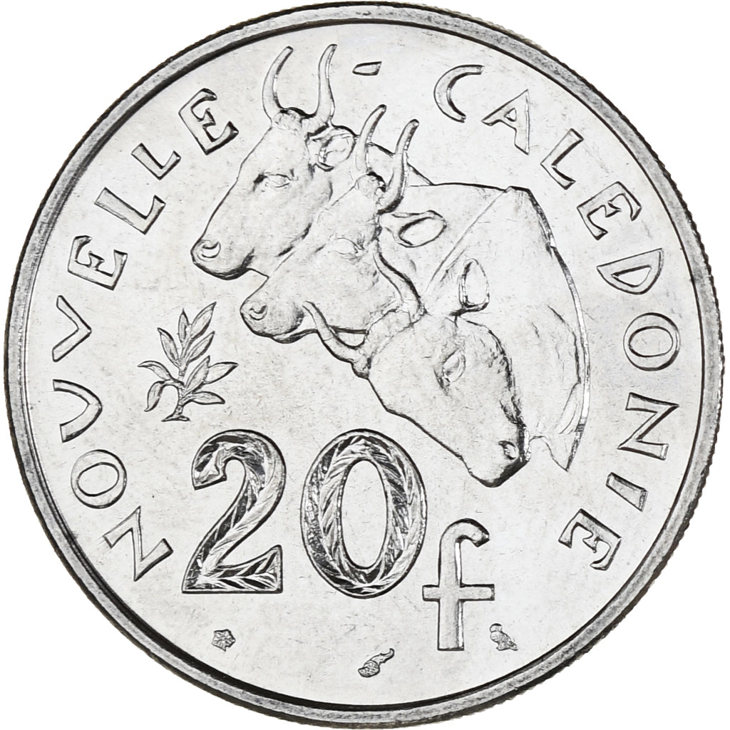 Coin, New Caledonia, 20 Francs, 1972, Paris, AU(55-58), Nickel, KM:12
