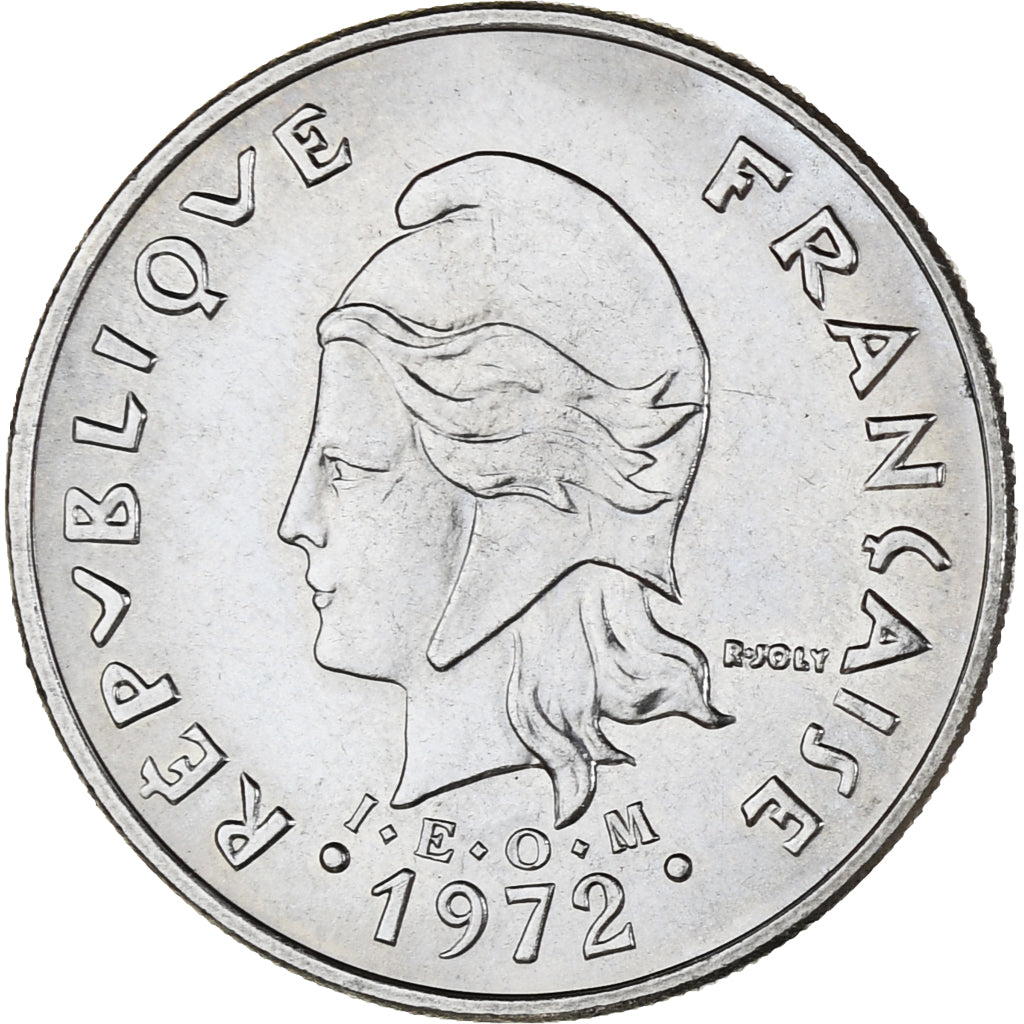 Moneta, Polinesia francese, 20 Francs, 1972, Paris, SPL-, Nichel, KM:9