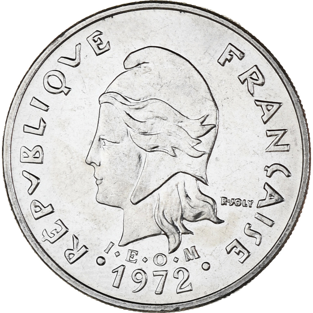 Moneta, Polinezja Francuska, 20 Francs, 1972, Paris, AU(55-58), Nikiel, KM:9