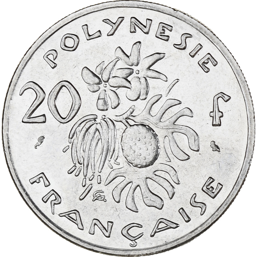 Moneta, Polinezja Francuska, 20 Francs, 1972, Paris, AU(55-58), Nikiel, KM:9