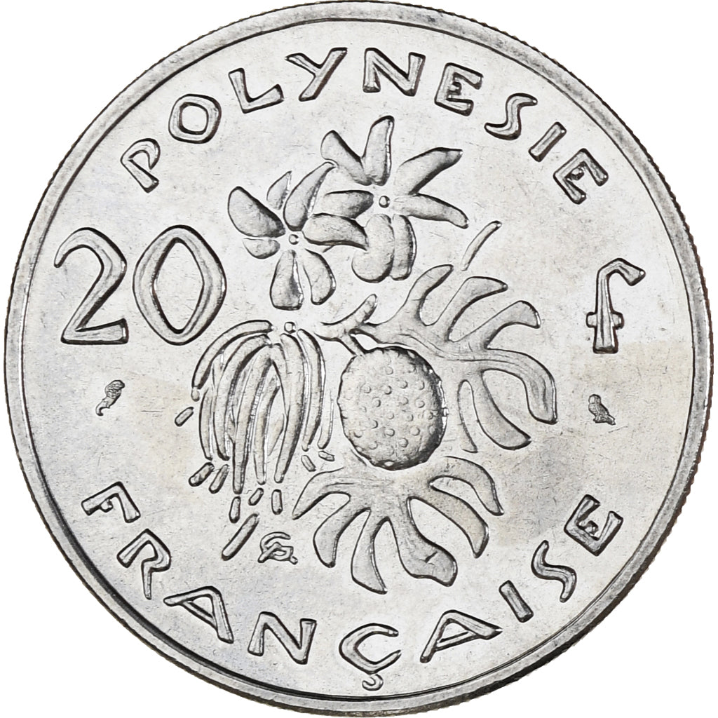 Moneda, Polinesia francesa, 20 Francs, 1972, Paris, EBC, Níquel, KM:9