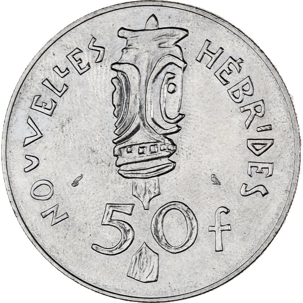 Moneta, Nuove Ebridi, 50 Francs, 1972, SPL-, Nichel