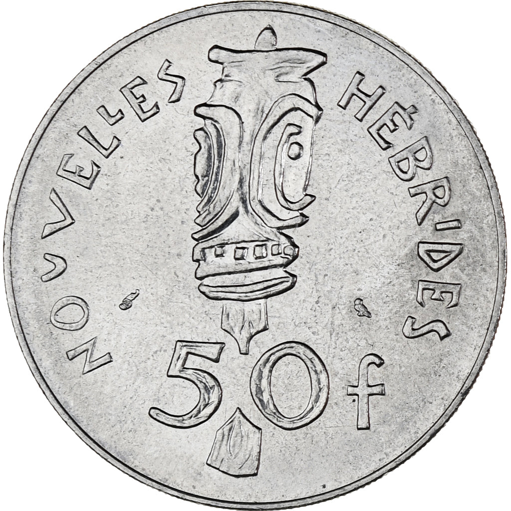 Münze, New Hebrides, 50 Francs, 1972, VZ, Nickel