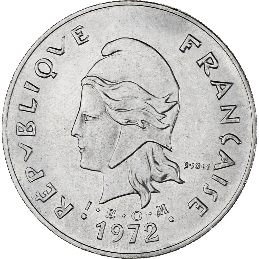 Münze, New Hebrides, 50 Francs, 1972, VZ, Nickel