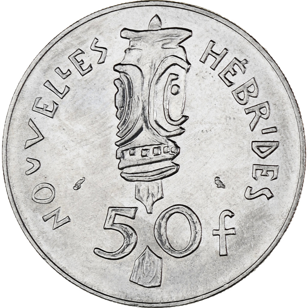 Münze, New Hebrides, 50 Francs, 1972, VZ, Nickel