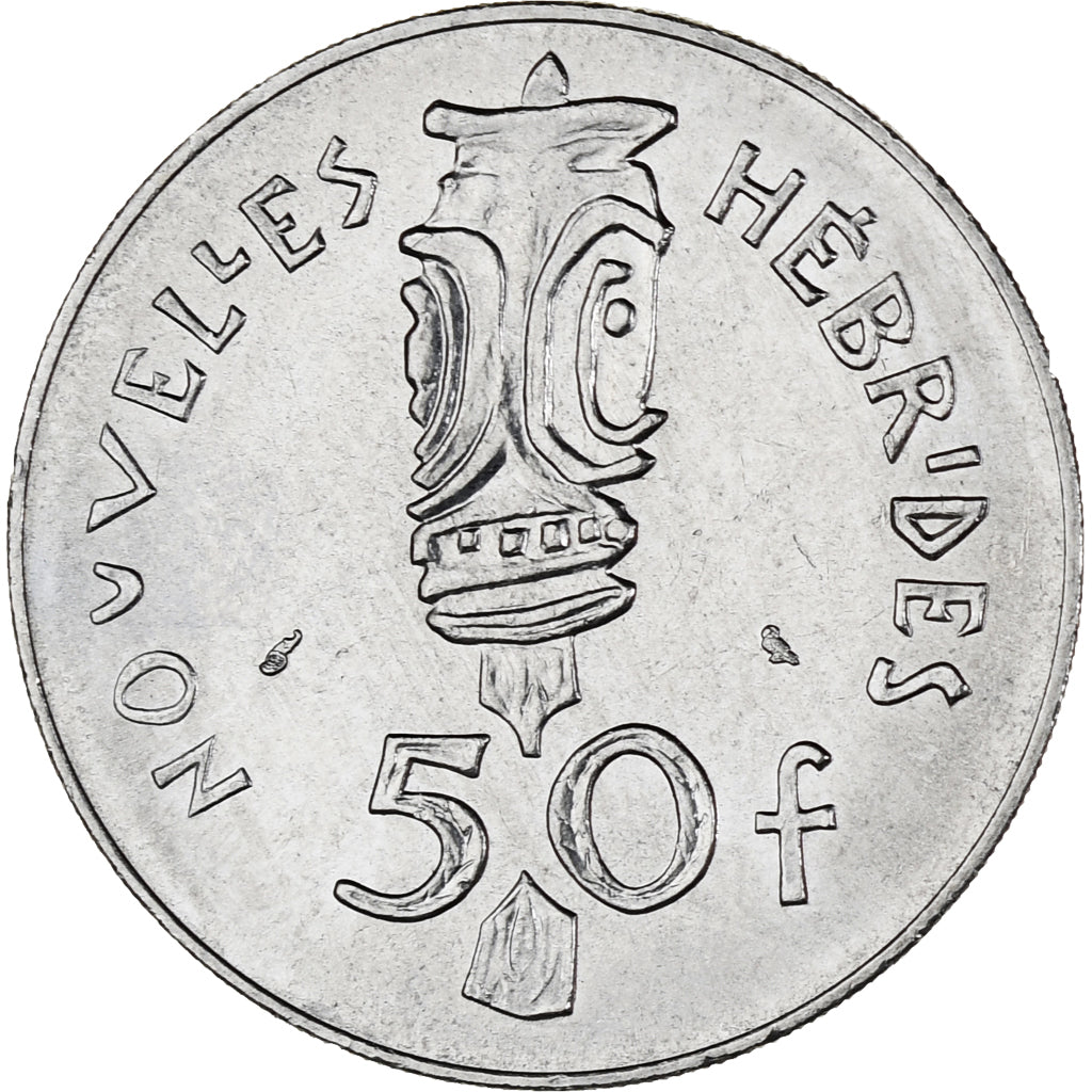 Moneta, Nuove Ebridi, 50 Francs, 1972, SPL-, Nichel