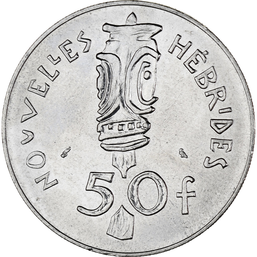 Monnaie, Condominium des Nouvelles-Hébrides, 50 Francs, 1972, SUP, Nickel