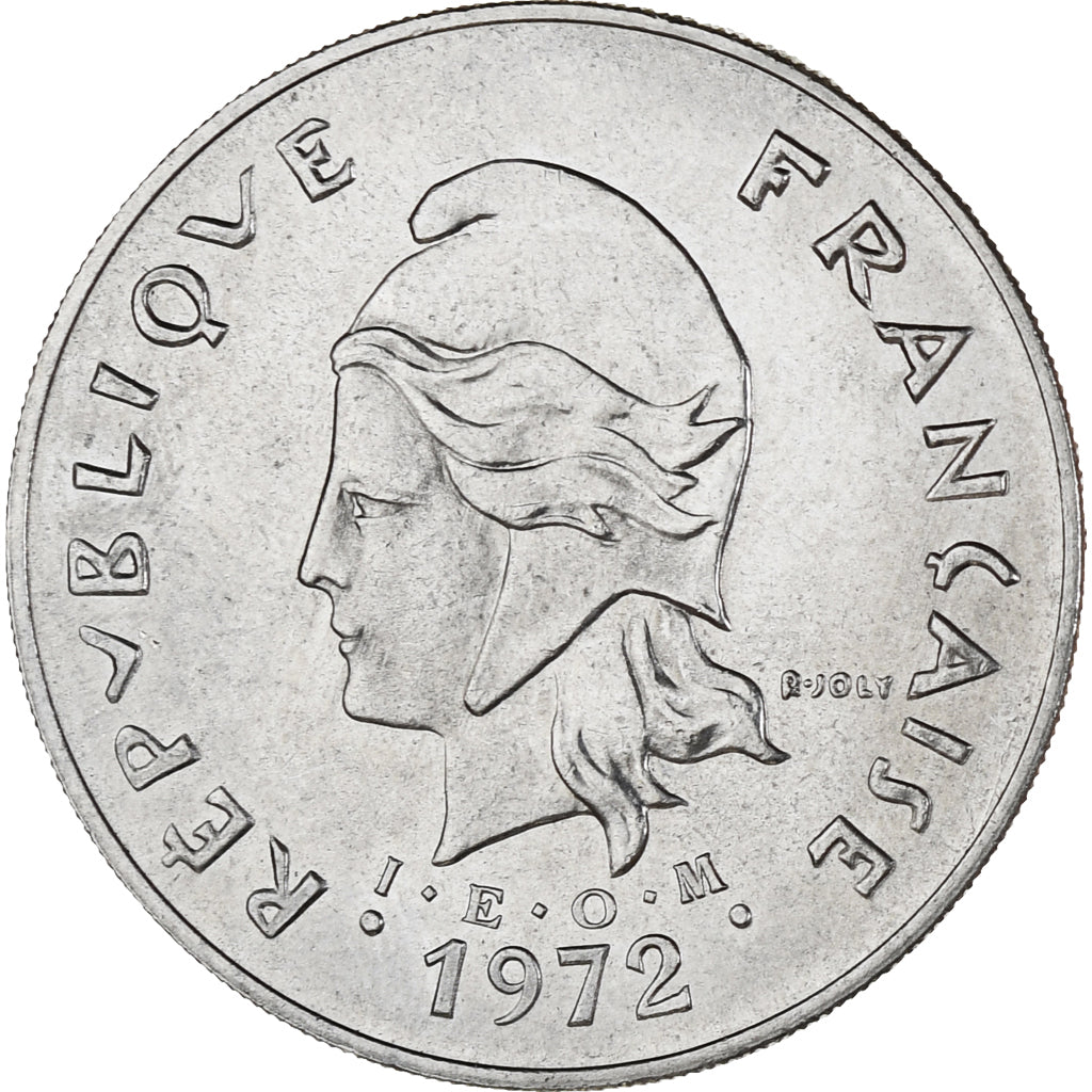 Coin, New Hebrides, 50 Francs, 1972, AU(55-58), Nickel