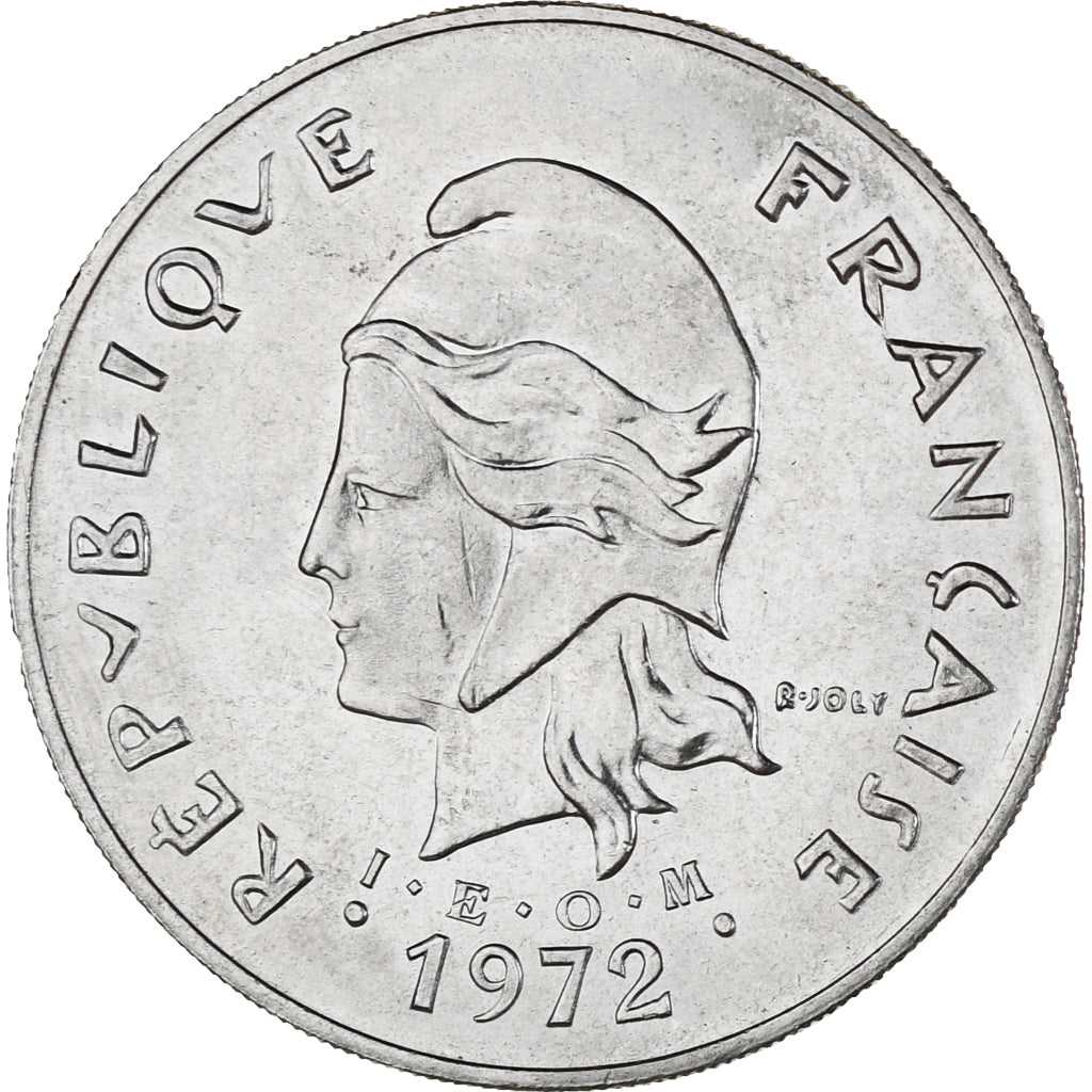 Coin, New Hebrides, 50 Francs, 1972, AU(55-58), Nickel