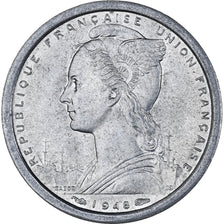 Moneta, Francuska Afryka Równikowa, Franc, 1948, Paris, AU(55-58), Aluminium
