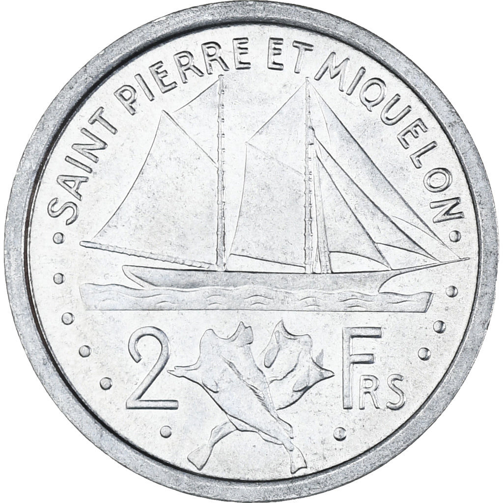 Coin, SAINT PIERRE & MIQUELON, 2 Francs, 1948, Paris, AU(55-58), Aluminum, KM:2
