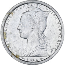 Moneta, SAINT PIERRE & MIQUELON, 2 Francs, 1948, Paris, BB, Alluminio, KM:2