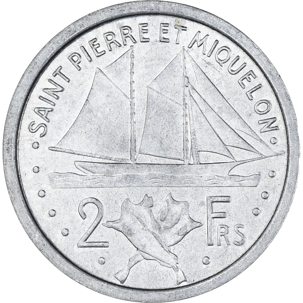Moneta, SAINT PIERRE & MIQUELON, 2 Francs, 1948, Paris, BB, Alluminio, KM:2