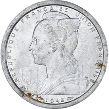 Moneta, SAINT PIERRE & MIQUELON, 2 Francs, 1948, Paris, BB, Alluminio, KM:2
