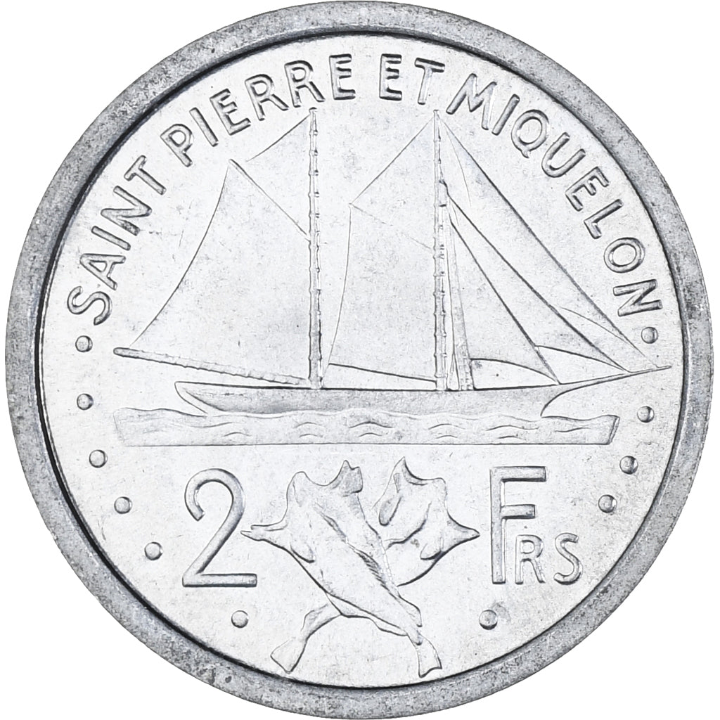 Moneta, SAINT PIERRE & MIQUELON, 2 Francs, 1948, Paris, BB, Alluminio, KM:2