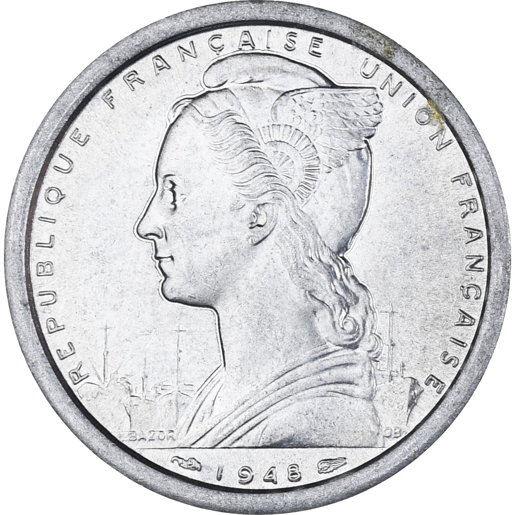 Münze, SAINT PIERRE & MIQUELON, 2 Francs, 1948, Paris, SS, Aluminium, KM:2