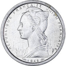 Münze, SAINT PIERRE & MIQUELON, 2 Francs, 1948, Paris, SS, Aluminium, KM:2