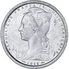 Coin, SAINT PIERRE & MIQUELON, 2 Francs, 1948, Paris, EF(40-45), Aluminum, KM:2
