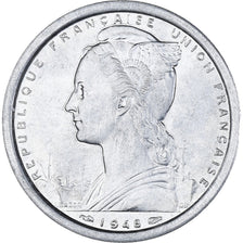 Monnaie, Saint-Pierre-et-Miquelon, 2 Francs, 1948, Paris, SUP, Aluminium, KM:2