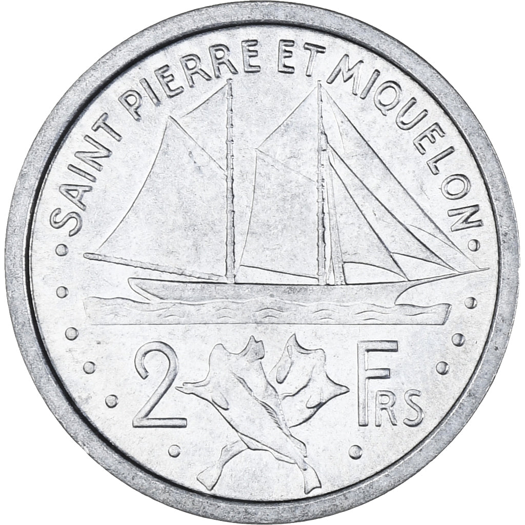Münze, SAINT PIERRE & MIQUELON, 2 Francs, 1948, Paris, VZ, Aluminium, KM:2