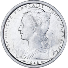 Monnaie, Saint-Pierre-et-Miquelon, 2 Francs, 1948, Paris, SUP, Aluminium, KM:2
